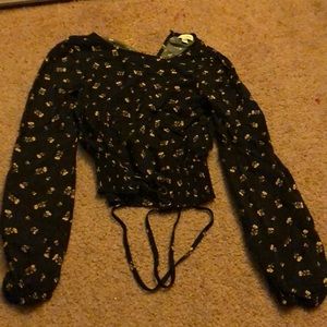 Long sleeve floral blouse